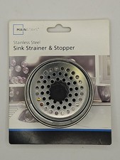 Mainstays Stainless Steel Sink Strainer and Stopper Seal Drain Securely 3a33
