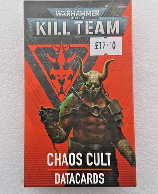 Games Workshop 103-81 Warhammer 40k KILL TEAM ''CHAOS CULT'' Data Cards NEW
