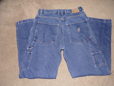 VINTAGE ROCAWEAR CARPENTER Y2K BAGGY HIP HOP MEN'S JEANS 34 X 34 Measures 32/32