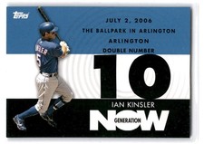 Ian Kinsler 2007 Topps Baseball #GN434 Texas Rangers Generation Now