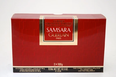 GUERLAIN SAMSARA 3 SOAP BOX 100 GR. EACH WITH ONE CASE
