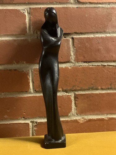 Madre e hijo/Madonna escultura de hierro fundido ennegrecido altura total aprox. 32 cm - Imagen 4 de 16