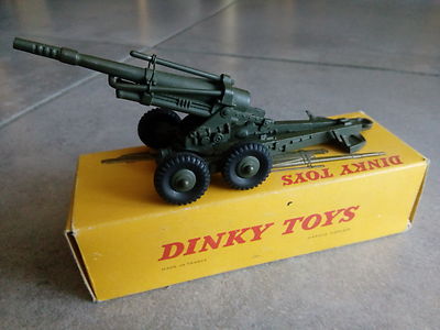DINKY TOYS canon ABS obusier 155 mm version 2, jantes CREUSES militaire B