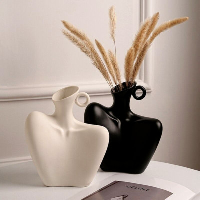 Home Decor Ceramic Flower Pot Human Vase Creative Decoration Vase | eBay