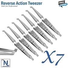 X7 Dental Reverse Action Tweezer Orthodontic Bracket Holding Surgical Forceps