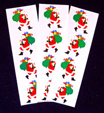 Mrs Grossman Vintage Three 2x6 inch 'Santa Claus' Sticker Sheets *Ships Free*
