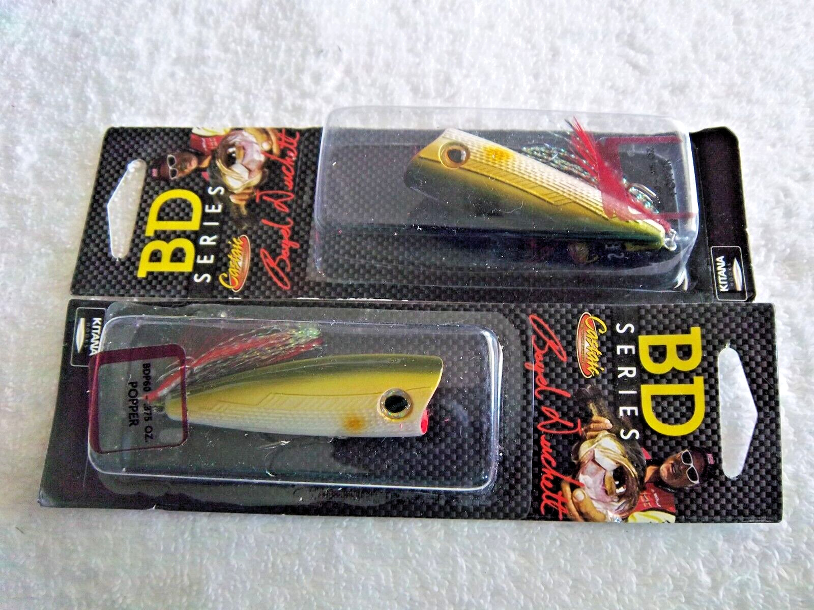 (LOT OF 2)-BOYD Duckett BDP-60 Poppers 2-3/8” & 3/8 oz in Pearl AYU COLOR - Image 2