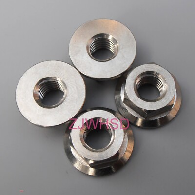 4pcs 1/4 - 20 USA Thread Titanium Hex Nuts Hexagon Ti Flange Nut