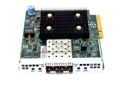 Lot of 2 UCSC-MLOM-CSC-02 CISCO 2PORTS 10GB SFP+ ETHERNET VIRTUAL INTERFACE CARD