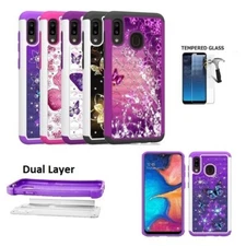 For Samsung Galaxy A20 / A30 Studded Rhinestone Diamond Bling Cover Case 