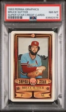 1983 Perma-Graphics Superstars Bruce Sutter PSA 8