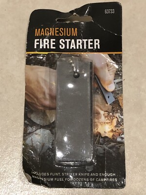 Magnesium Fire Starter Includes Flint Striker Knife To Fuel Dozens Of Fires-NEW!