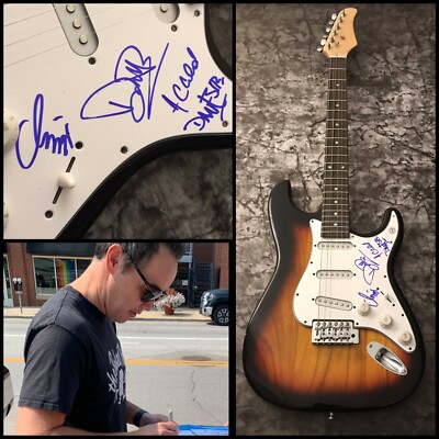 GFA Die Reason Doug Robb x4 Band Hoobastank Signiert Elektrisch Gitarre H2 COA