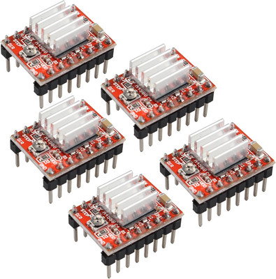 5 X A4988 Stepstick Stepper Motor Driver Modul + Kühlkörper Kompatibel Mit 3D-Dr