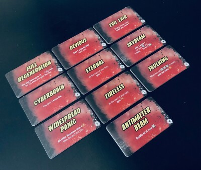 King Of Tokyo Dark Edition All 10 Wickedness Tiles Official Game Pieces Ebay