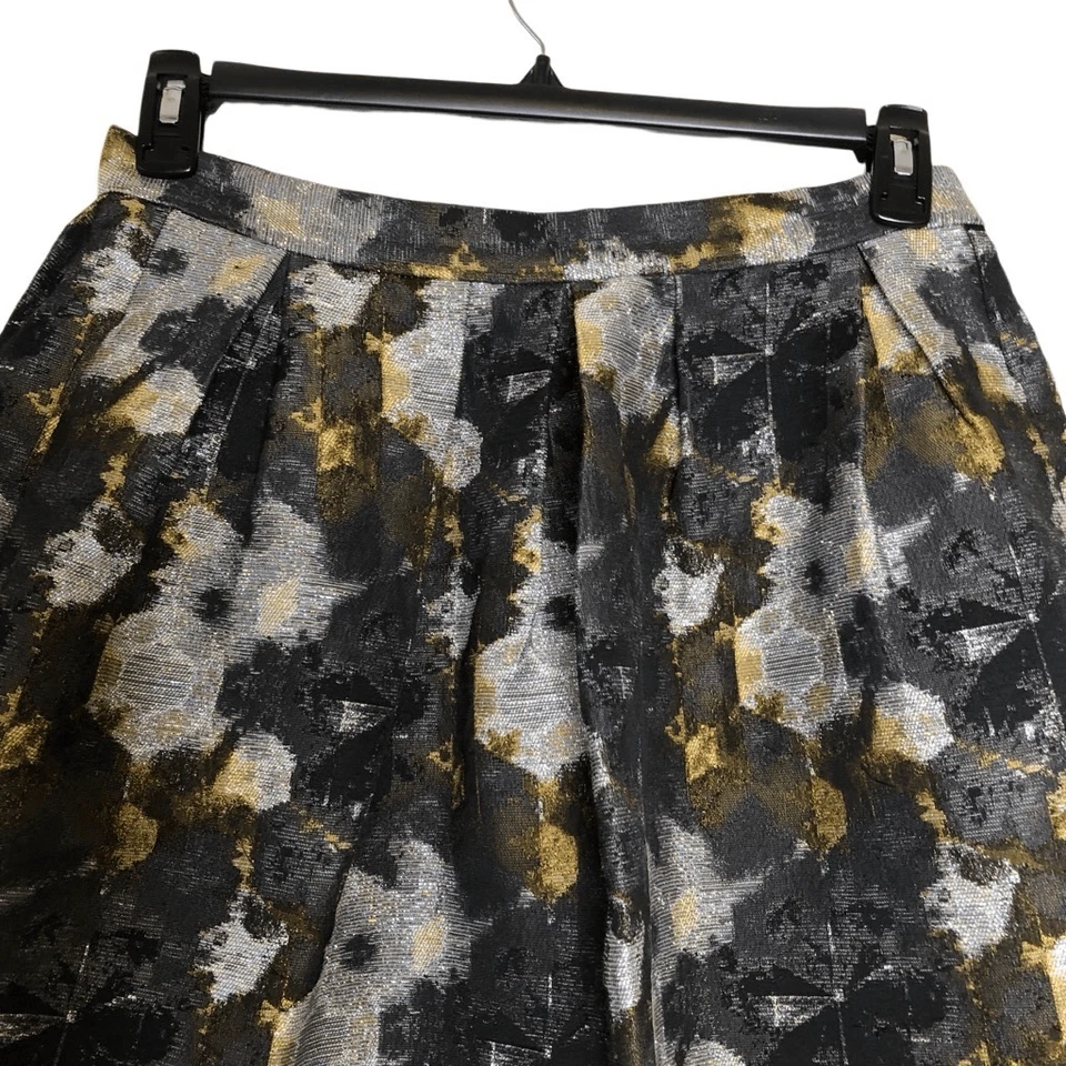 Anthropologie Hutch Black, Silver and Gold Skirt Sz 6 Cocktail, Party, Holiday - Image 3 of 4