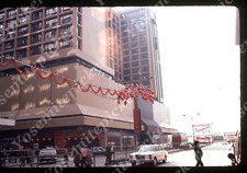 sl77 Original slide 1970's  Hong Kong street The Shopping mall cars bus 791a