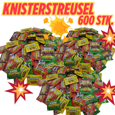 600 Beutel Popping Candy Knisterstreusel Knallzucker Großpackung