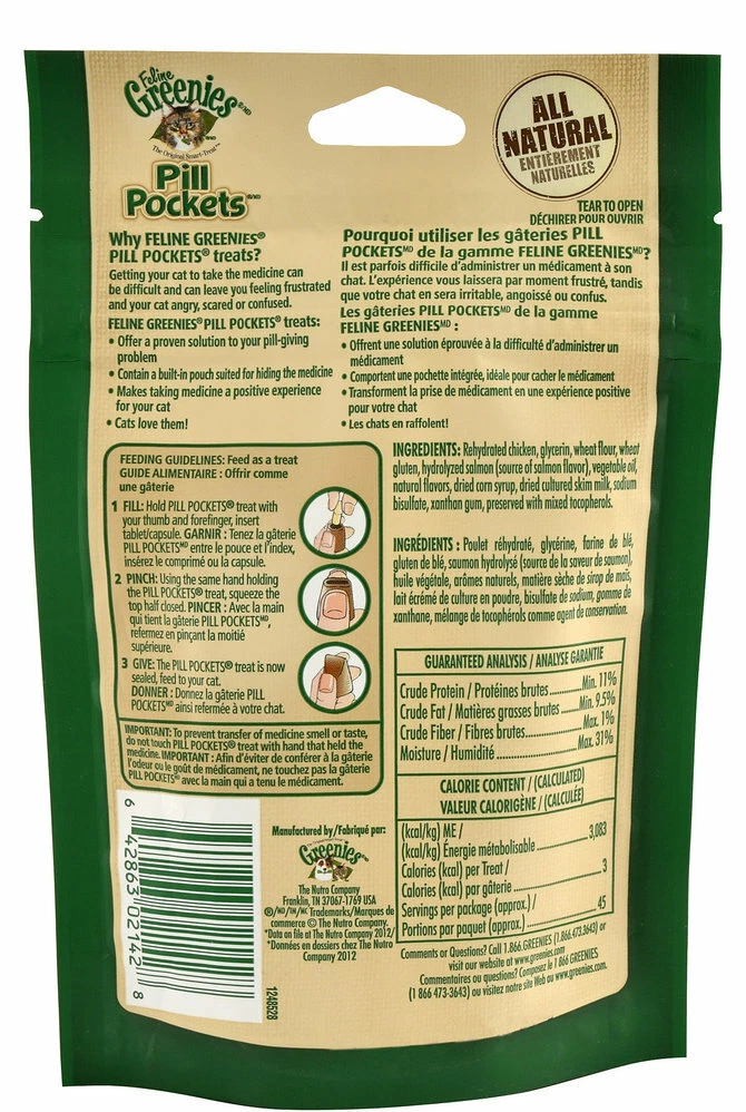 Greenies Pill Pockets for cat Perfect for concealing pills Salmon