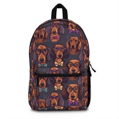 MDI BooBoo Dachshund Mini Backpack – Multicolor Hotdog Pattern, Compact & Cute - View #9