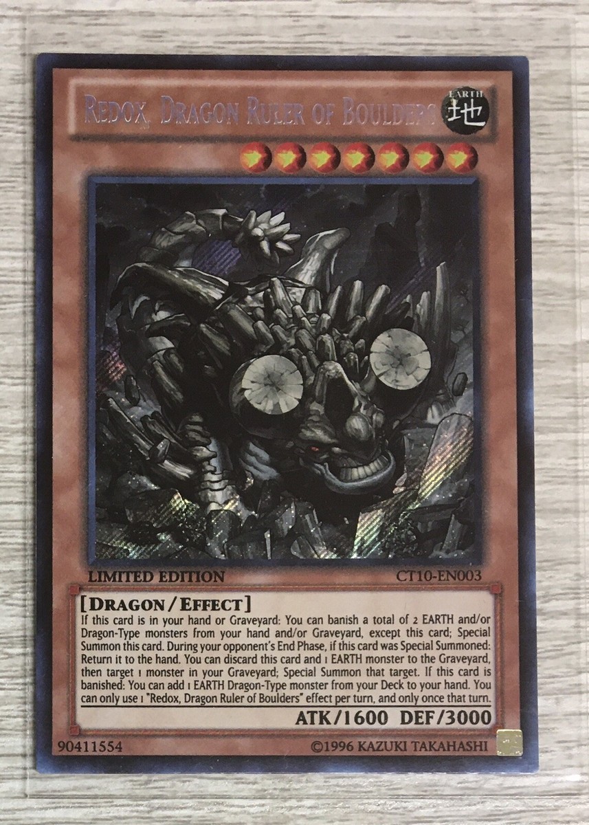 Redox, Dragon Ruler of Boulders CT10-EN003 Secret Rare Limited
