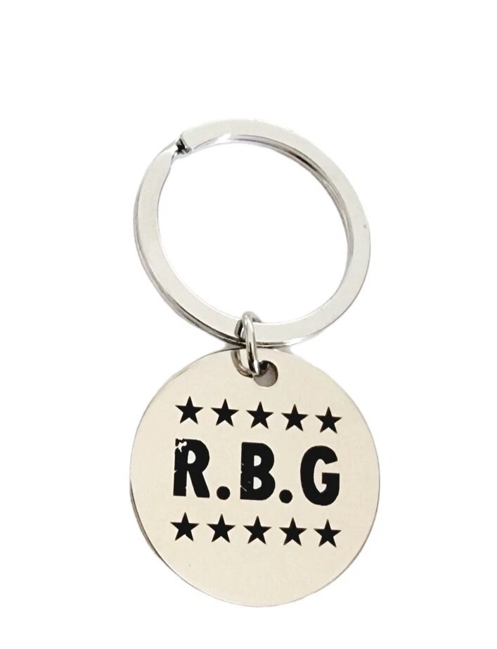 Porte clés en métal RBG Ruth Bader Ginsburg Cour suprême juge FAW
