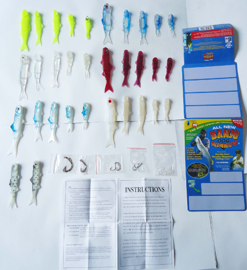 NEW Banjo Minnow 006 - 110 Piece Fishing System Soft Plastic Lures Fast  Shipping | eBay
