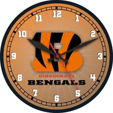 12.25" Wall Clock Cincinnati Bengals