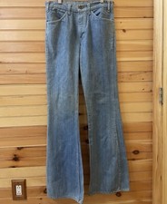 Levi s Vintage 1970s Orange Tab Bell Bottoms 26x34 Made In USA