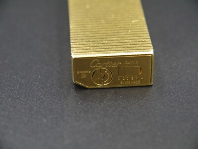 cartier gold cigarette lighter Vintage CARTIER Plaque Or Yellow Gold Cigarette Lighter