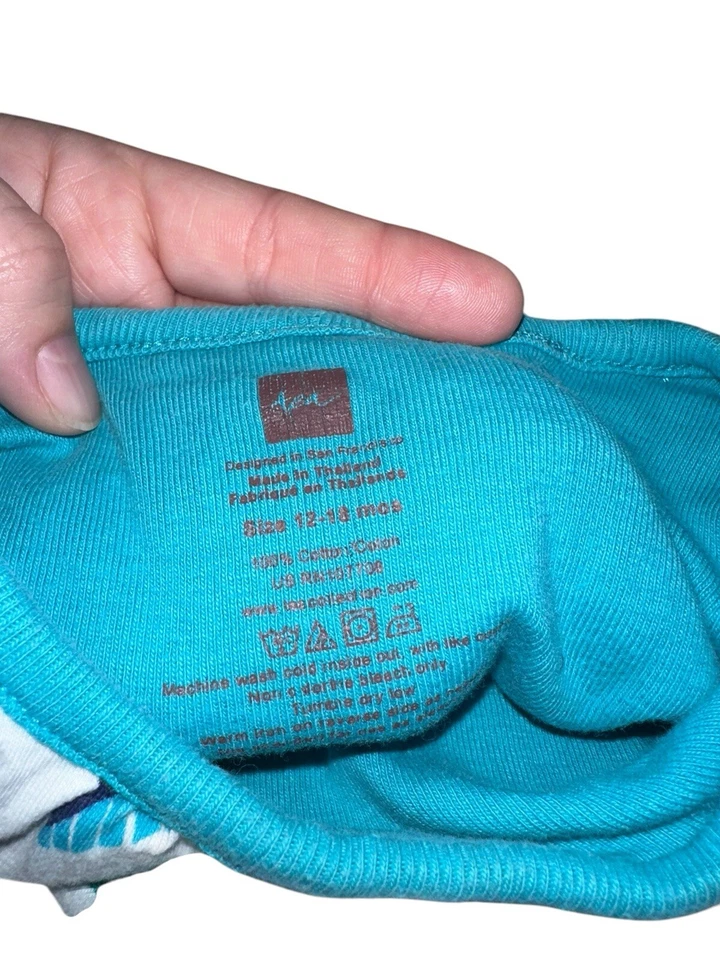 Vestido de mosaico de Marruecos para niñas pequeñas Tea Collection talla 12-18 M azul floral Foto 3 de 4