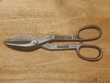 Vintage BLUE BIRD 010 Metal Shears Tinds Snips 10" - Forged Steel - Made in USA