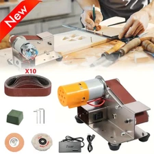 Mini Belt Sander Electric Bench Polisher Grinding Machine Polisher Grinder DIY