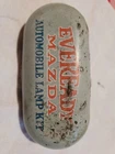 Vintage Antique Original TIN  EVEREADY  AUTOMOBILE LAMP KIT SIGN. Very nice