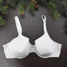 Warners Bra 40C White Padded Underwire Adjustable Clasp Back