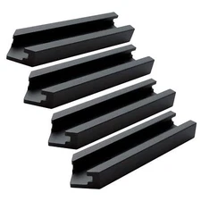 4pcs Aluminum T Track Intersection Kit for Universal T Tracks 3/4''x3/8'' Black