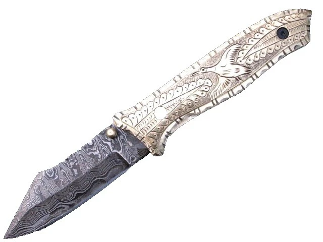 Brass Handle Right-Handed Collectible Modern Custom & Handmade Folding Knives