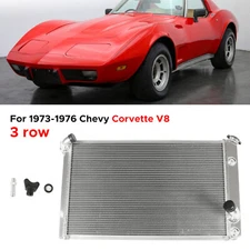 Aluminum 3 Row Performance Cooling Radiator for 73-76 Chevy Corvette V8 5.7/7.4