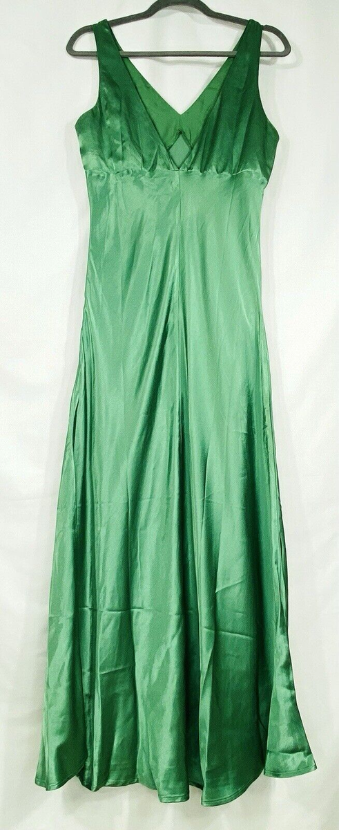 LOFT - SATIN DOUBLE V BIAS Green Midi Slip Dress - Size 8 - NWT | eBay LOFT - SATIN DOUBLE V BIAS Green Midi Slip Dress - Size 8 - NWT | eBay