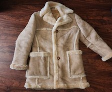 SAWYER OF NAPA SHEARLING SHEEPSKIN MALBORO COAT MEN'S SZ-36,IT'S MISSING A BUTTO