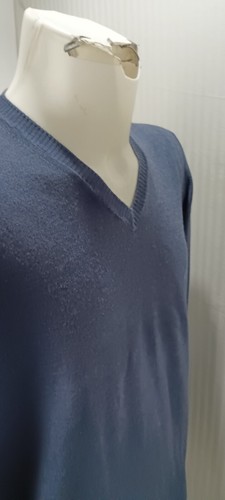 Articolo e1630 maglione uomo fay taglia 54 blu lana 100% , misure sono ascelle c - Foto 9 di 11