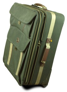 forest green luggage