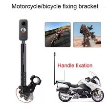 Motorcycle Bike Camera Mount w/Selfie Stick For Insta360 DJI Osmo Action camera