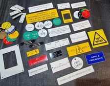 Engraved Acrylic Labels 1.5mm Flexible Laminate Custom Text Any Size