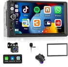 Double Din Car Stereo Radio Apple CarPlay Android Auto BT Touch Screen Head Unit