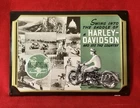 Vintage 1994 Harley Davidson Motorcycle Metal Tin Sign SWING INTO THE SADDLE NOS