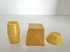 MARX SUPER CIRCUS ACCESSORIES - LOT of 03 YELLOW HP - VERY GOOD- VINTAGE 1950's