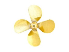 Radio Active Brass Propeller (Classic), 4 Blade, 30Mm, M4, Rh