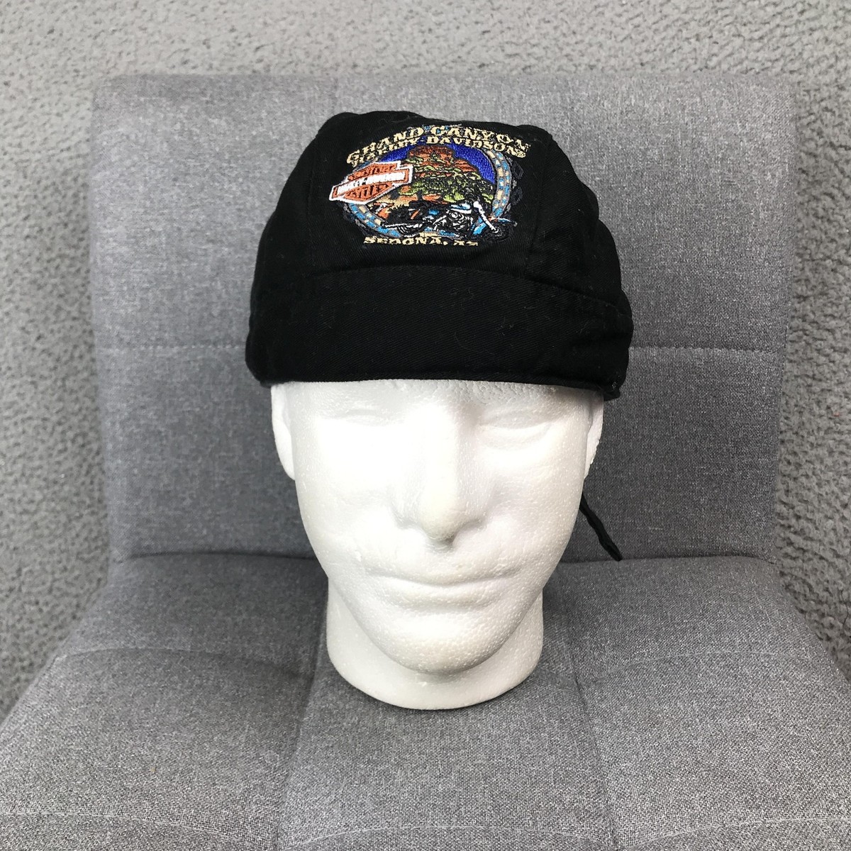 Harley-Davidson Hat Headwrap Strap Back Black Grand Canyon Sedona Harley-Davidson Hat Headwrap Strap Back Black Grand Canyon Sedona