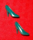 VINTAGE 90s CHER DESIGNER BOB MACKIE NEPTUNE BLUEISH GREEN PUMPS SHOES MINT HTF